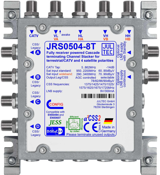 Jultec Einkabelmultischalter  JRS0504-8T 5 auf 4/8UB
