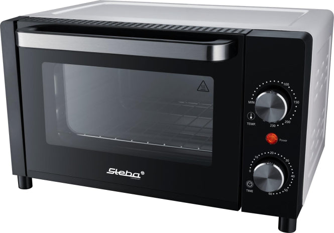 Steba KB A9 Mini - Kleinbackofen         1050W 9L Pizzatiefe Doppelglastür sw