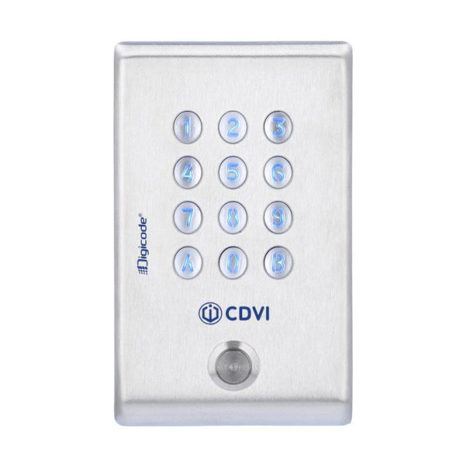 CDVI Edelstahl Codeschloss         KCIEN Standalone  mit Klingelknopf