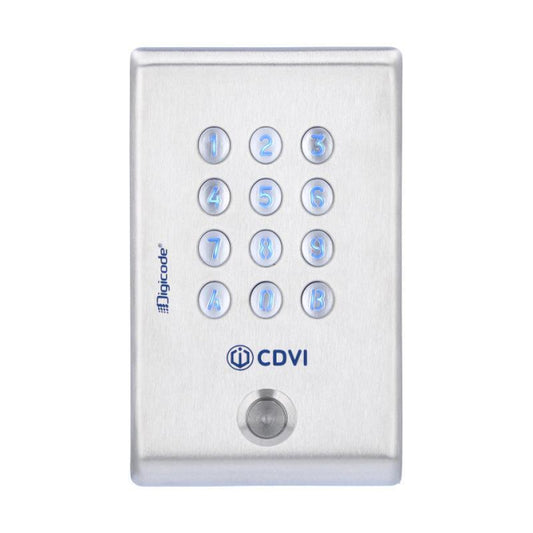 CDVI Edelstahl Codeschloss         KCIEN Standalone  mit Klingelknopf