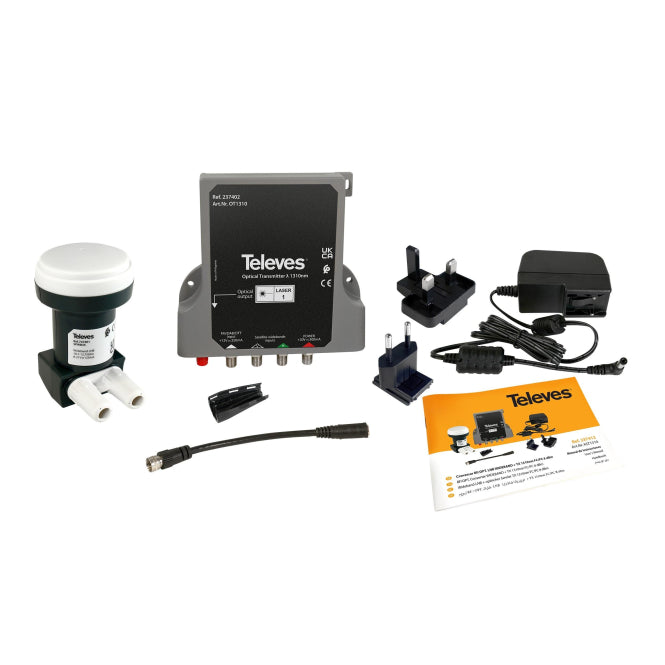 Televes Kit Wideband-LNB+ opt. KLT1310GI Sender 2xSAT Wideband in 1310nm 237422