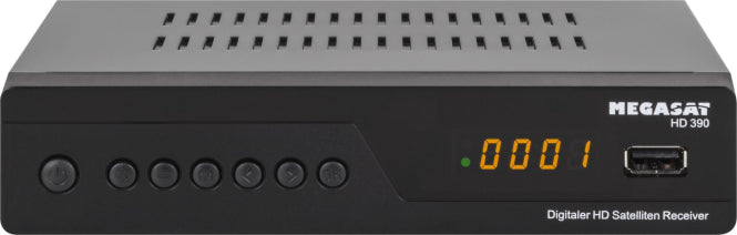 Megasat HD 390 sw DVB-S2 Sat-Receiver    HDMI,Scart,2xUSB,Unicable I & II