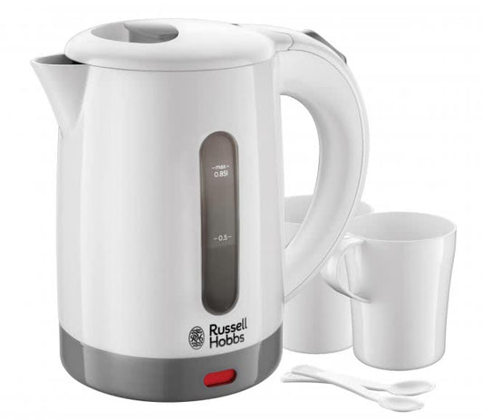 Russel Hobbs Travel Wasserkocher ws      1000W 0,85L Inkl. 2 Tassen/2 Teelöffel