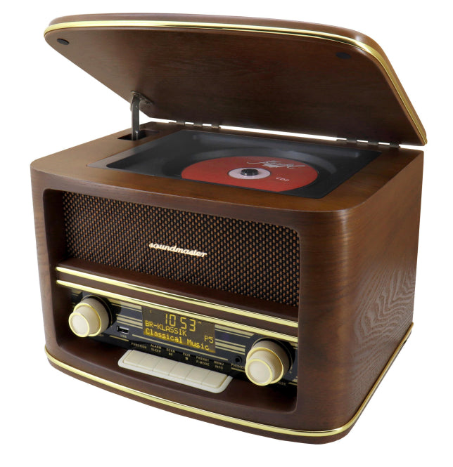 Soundmaster NR961 Nostalgie Digitalradio 2x2W,DAB+/UKW,CD,USB,Bluetooth,Holzgeh.