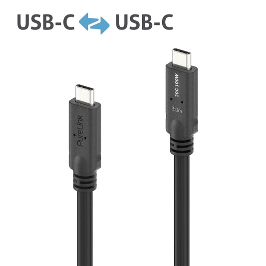 PureLink USB-C Kabel 3m       PI6600-030 USB4 Gen2x2 20Gbps PD 100W 8K30Hz