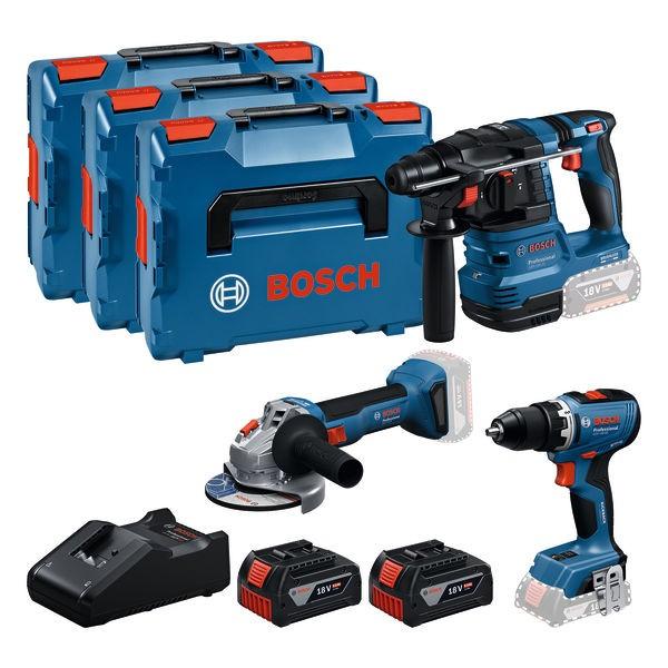 Bosch 18V Profi Set                           GSR + GBH + GWS + 2xGBA 5,0Ah+GAL