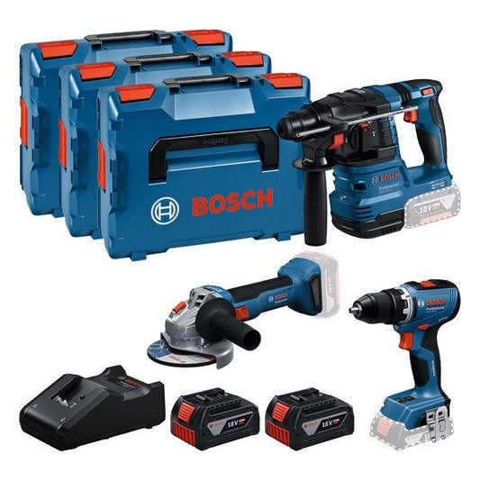 Bosch 18V Profi Set                           GSR + GBH + GWS + 2xGBA 5,0Ah+GAL