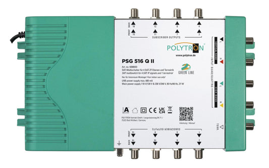 POLY Kaskaden-Multischalter  PSG 516 QII 5/16,terr. aktiv,22 kHz,inkl.Netzteil