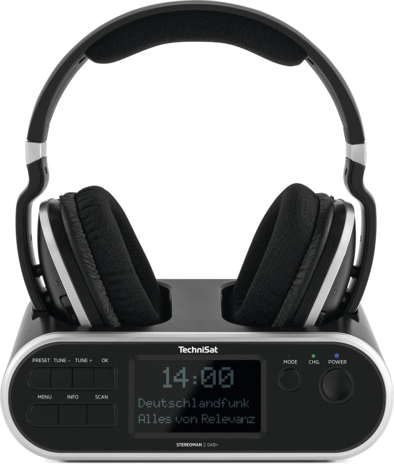 TechniSat STEREOMAN 2 DAB+ sw  0000/9129 Stereo-Funkkopfhörer,DAB+,Dockingstation