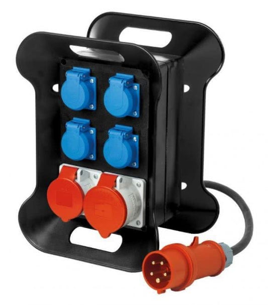 WK Trag. Mobilvert. abgesichert 45504    4x Schuko 230v 1xCEE 16A 1xCEE 32A 5pol