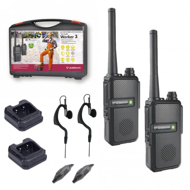 Tectalk Worker3 Sprechfunkkoffer   29825 Handwerkerset,2xFunkgeräte,2xLadestation