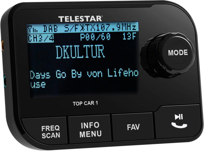 TELESTAR TOP CAR 1 sw DAB+ KFZ-Adapter   DAB+ DLS,Bluetooth,Freisprechfunktion