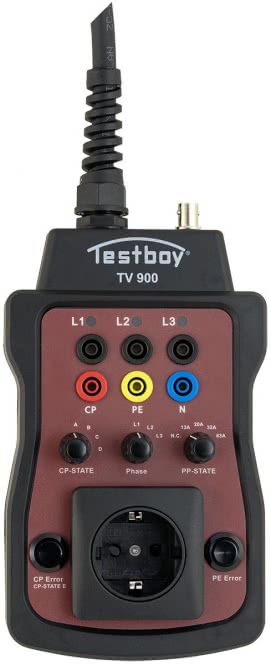 Testboy E-Ladesäulen Adapter Typ II      Testboy TV 900 im Koffer