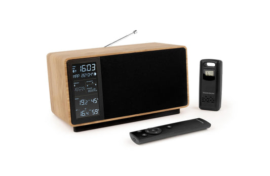 Thomson WS202TBK sw Radio/BT-Speaker mit Wetterstation,UKW,Bluetooth 5.3,50W