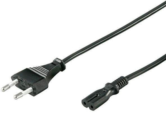 Hapena Netzkabel Eurostecker 1,5m  41015 gerade Stecker,schwarz