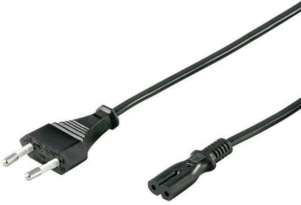 Hapena Netzkabel Eurostecker 5m    41050 gerade Stecker,schwarz
