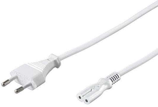 Hapena Netzkabel Eurostecker 3m    41031 gerade Stecker,weiß