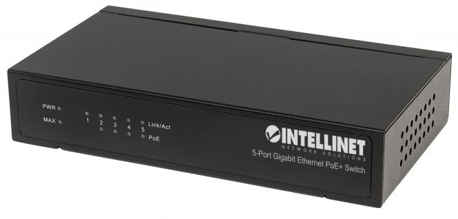 Intellinet 5-Port Gigabit PoE+    561228 Switch 4 PoE-Ports 60W