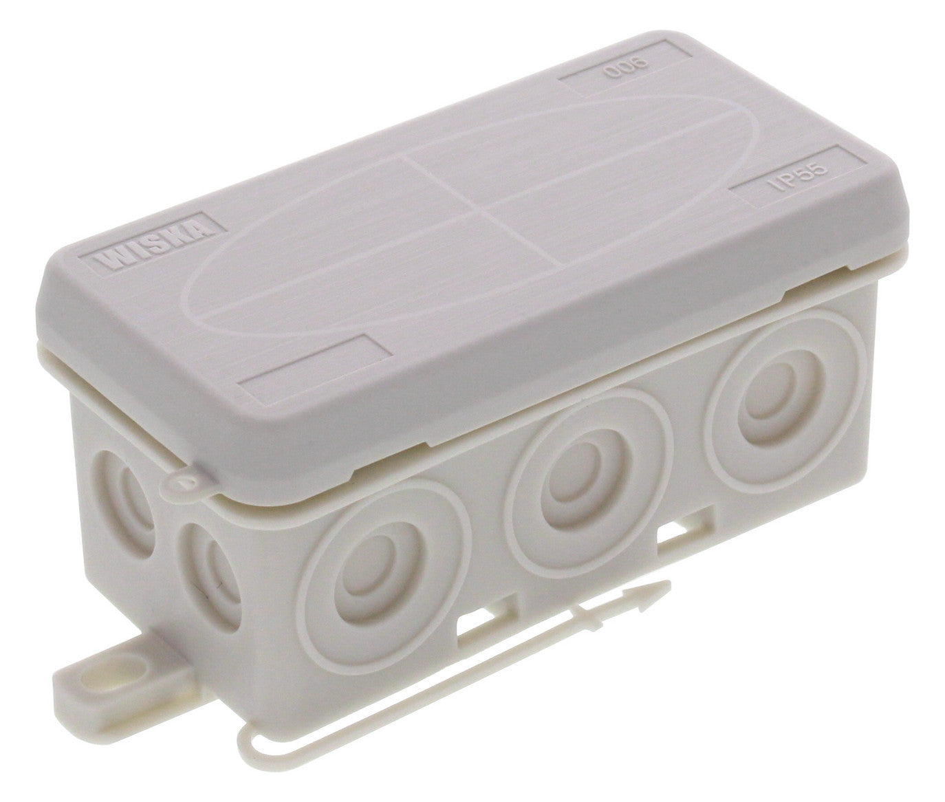 WISKA Abzweigkasten KA 006 LG  KA 006 LG 86x44x41mm IP 55 Unverlierbarer Deckel