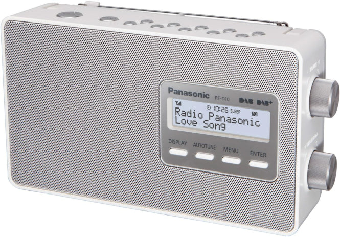 Panasonic RF-D10EG-W ws DAB+ Kofferradio UKW-RDS,10 Speicher,LC-Display,Batt/Netz
