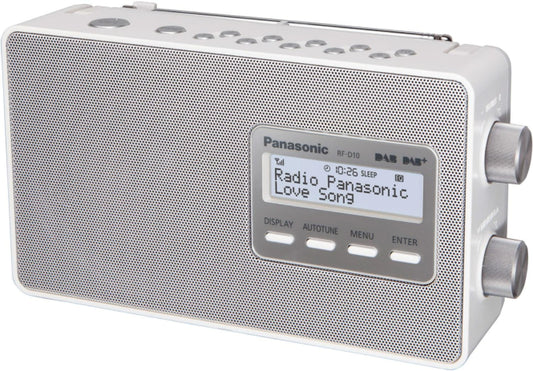 Panasonic RF-D10EG-W ws DAB+ Kofferradio UKW-RDS,10 Speicher,LC-Display,Batt/Netz