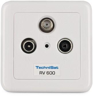 TechniSat TECHNIPRO RV 600-10  0000/3180 Durchgangsdose mit AP in weiß