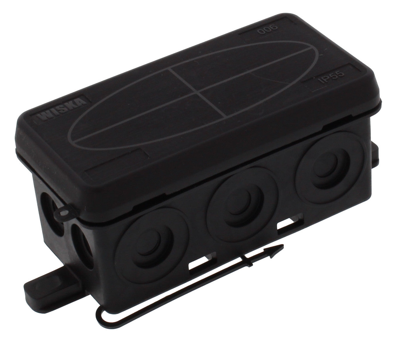 WISKA Abzweigkasten KA 006 BK  KA 006 BK 86x44x41mm IP 55 Unverlierbarer Deckel