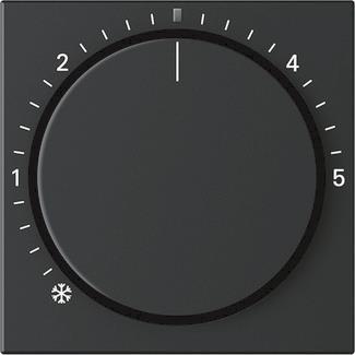 GIRA 2702005 Abdeckung Raumtemperatur-   regler Kontr. System 55 Schwarz matt(la)