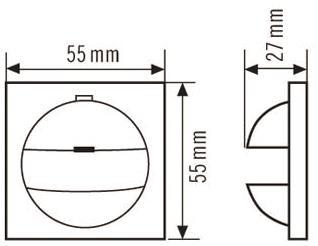 ESY Abdeckung IP20-G55 weiß              IP20-G55,ähnlich RAL 9010 für MD 180i