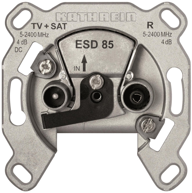 KATH Antennendose Stich 2fach     ESD 85 0,15-30/87-108+47-68/118-2400MHz AD:1dB
