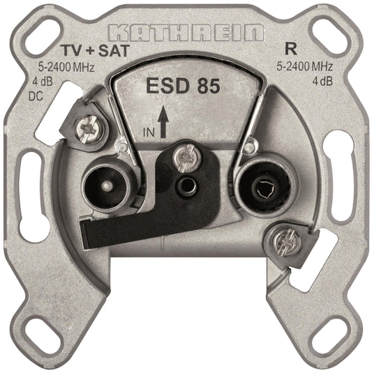 KATH Antennendose Stich 2fach     ESD 85 0,15-30/87-108+47-68/118-2400MHz AD:1dB