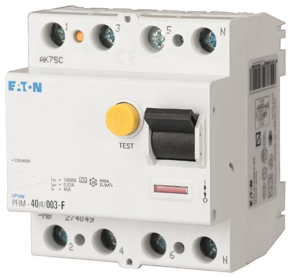 EATON PFIM-40/4/003-G/F FI-       187456 Schalter 40A 4p 30mA Typ G/F 187456