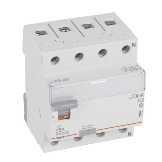 Legrand 411764 TX3 Fi-Schalter 25A       4-polig 30mA Typ A 400VAC 4TE