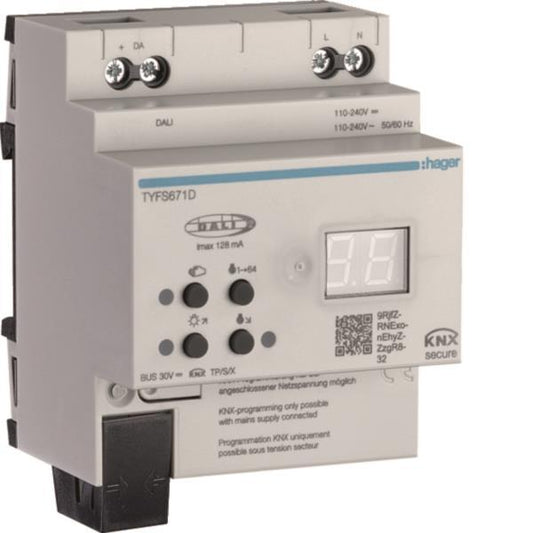 Hager KNX/DALI 2 Gateway Secure TYFS671D 1 Fach
