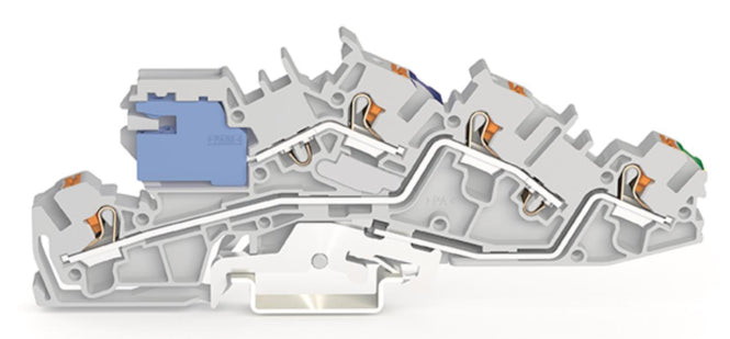 WAGO 2205-7641 Installationsetagen-      klemme,mit N-Trennschlitten,NT/L/PE,grau