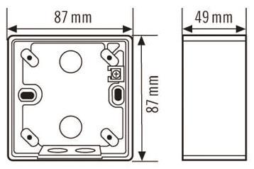 ESYLUX AP Dose für Bewegungs- und        Präsenzmelder MD180i/PD180i weiß IP20/44
