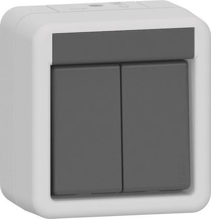 GIRA 310530 Wippschalter Serien WG AP    IP44 Grau
