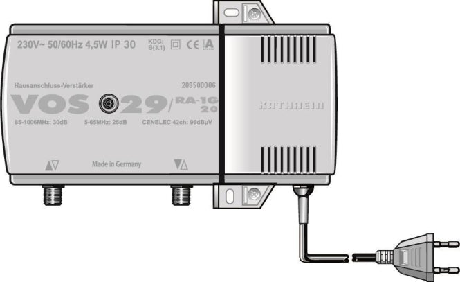 KATH Hausanschluss-     VOS 29/RA-1G 2.0 verstärker,5-65/85-1006MHz,Rückkanal a/p