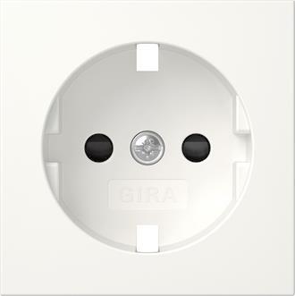GIRA 492103 Abdeckung SCHUKO-Steckdose   m.Shutter System 55 Reinweiß glänzend