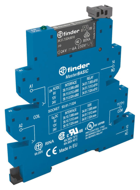 Finder EMR-Koppelrelais-MasterBASIC      39.11.0.012.0060 1W 6A 12VAC/DC