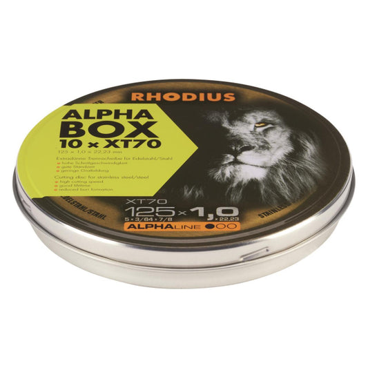 Rhodius Trennscheiben XT 70 Box   208226 125x1,0x22,23 Extradünn  Edelstahl/Stahl