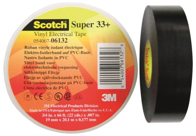 3M Iso-Band 19mm X  6 Meter       NR.33+   schwarz bis 105'C