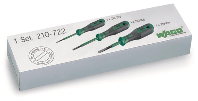 WAGO 210-722 Betätigungswerkzeug-Set mit teilisoliertem Schaft,Typ 1, Klinge