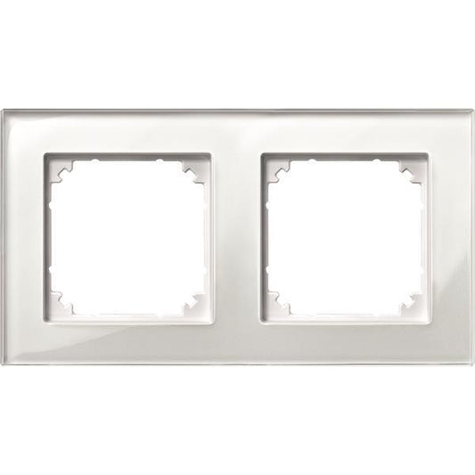 Merten M-PLAN-Echtglasrahmen 2f   489219 Brillantweiß