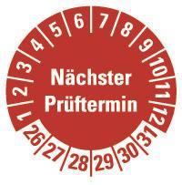 HEIN 185777 Prüfplakette NP              26-31,r,PF,Ø20mm,500/RO