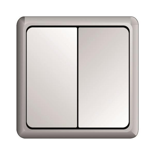 ELSO AP-Doppeltaster 42V          506254 RENOVIERUNG reinweiss