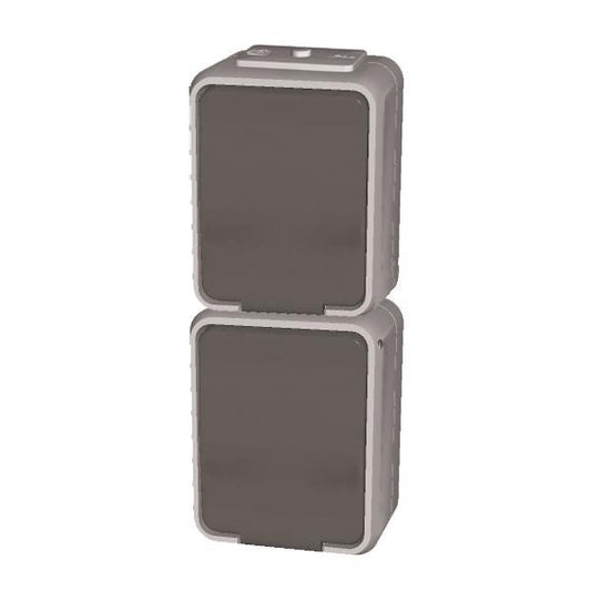 ELSO APWG Aqua-Top Schuko         445419     2fach senkrecht licht-/basaltgrau