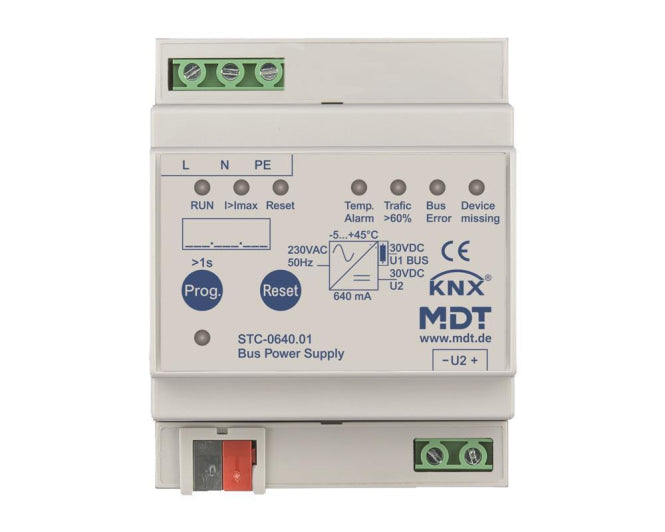 MDT STC-0640.01 Busspannungsversorgung   640mA 4TE REG m.Diagnosefunktion