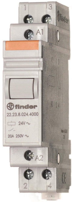 Finder Installationsrelais               22.23.8.230.4000 1S 1O 20A 230VAC