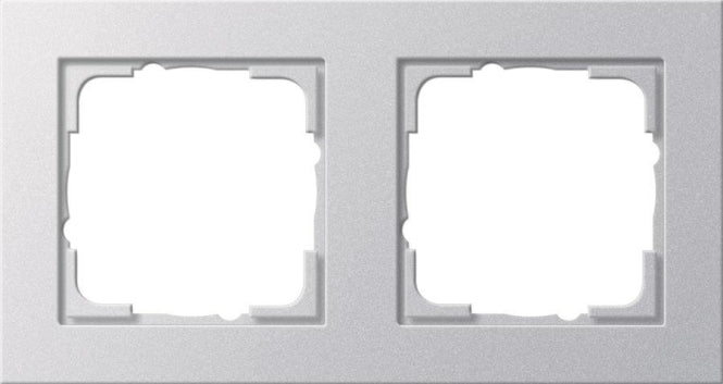 GIRA 021225 Abdeckrahmen 2fach E2        Farbe Alu